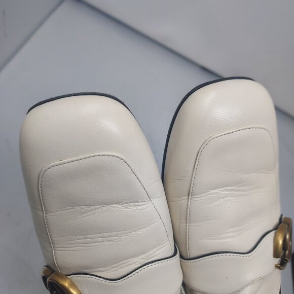Gucci Marmont GG White Leather Womens Loafer - Picture 11 of 16